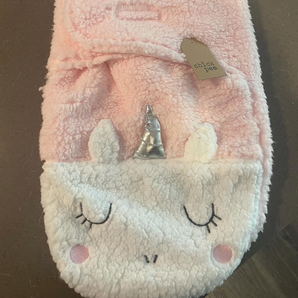 Baby girl unicorn swaddle blanket. NWT